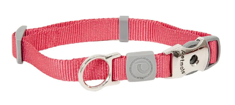 - Toys suitable for multi-pet familiesPetmate Deluxe Signature Geranium Pink Metal Clip Collar 10-16"