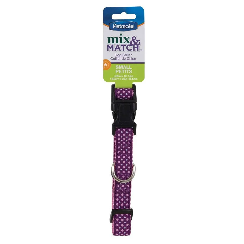  -Cost-effective pet toy recommendationsPetmate Pink And Purple Dots Collar 3/8in x 8-12in