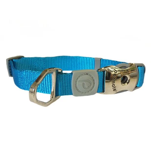 - Pet toy DIY tutorialsPetmate Deluxe Signature Blue Metal Clip Collar 18-26"