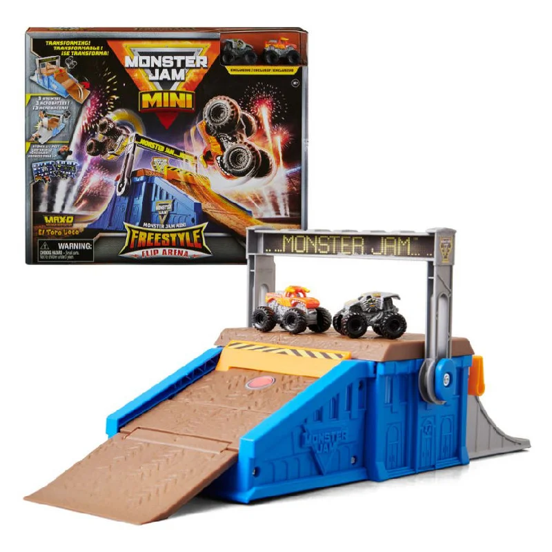 Pet ProductsMonster Jam Mini Freestyle Flip Arena Playset