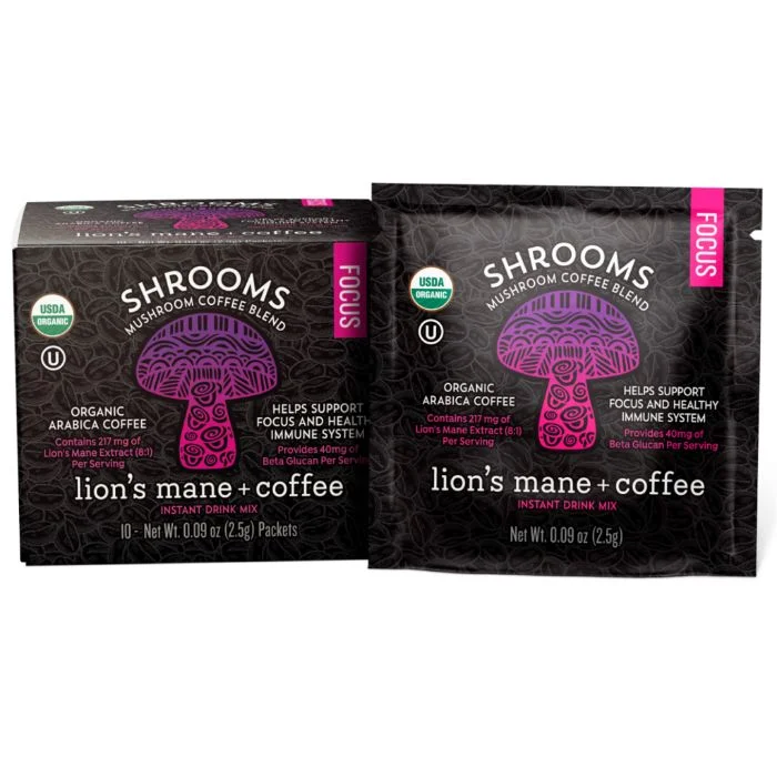 - Air box TSA certified check-inShrooms - Coffee with Lion's Mane, 10 Pc - Pack of 12