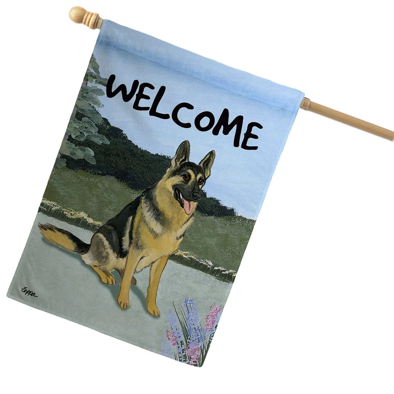 - Climbing pet constant temperature heating padGerman Shepherd Dog House Flag