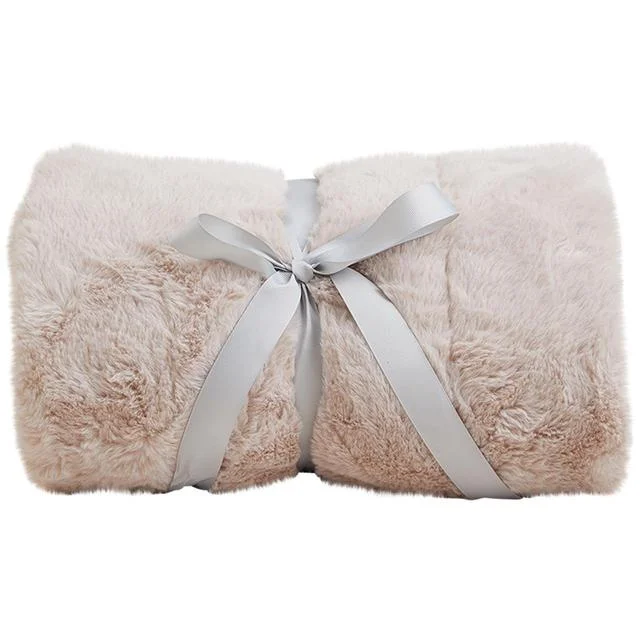  -Anti-scratch sofa protective coverM&S Supersoft Faux Fur Throw Medium Blush