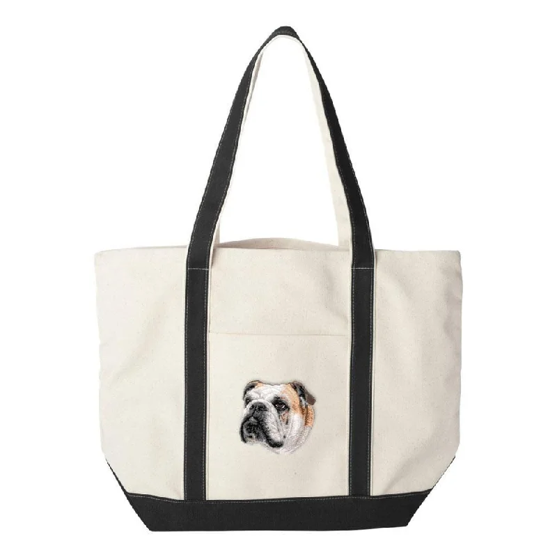  -Splash-proof food bowl AND Anti-choking slow food bowlBulldog Embroidered Tote Bag