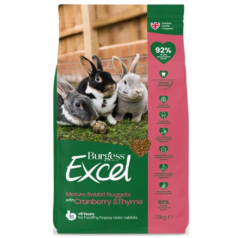 - Degradable pet feces bagBurgess Excel Rabbit Mature Nuggets with Cranberry & Thyme 1.5kg