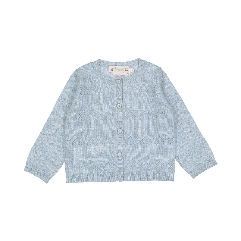 ---Bonpoint Blue Gwenoli Baby Cardigan