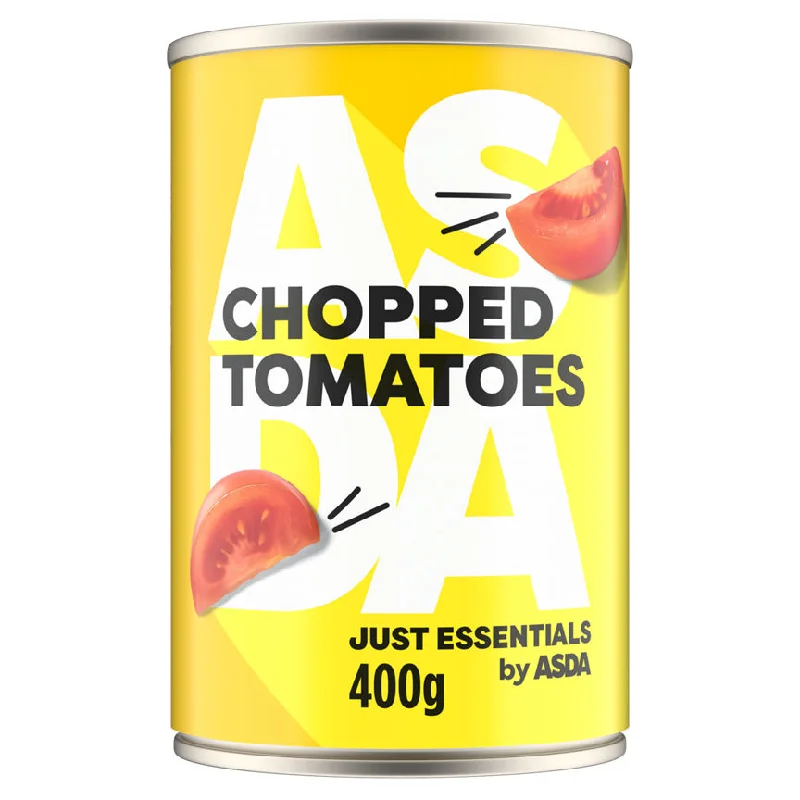 - Natural latex pet mattressJUST ESSENTIALS by ASDA Chopped Tomatoes in Tomato Juice