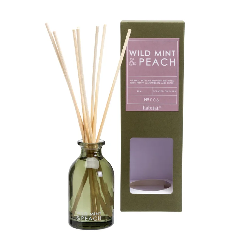 ---Habitat 40ml Scented Diffuser - Wild Mint & Peach