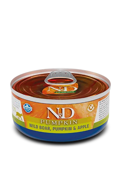    - Digestive care cat food  Farmina N&D Boar, Pumpkin & Apple Recipe Wet Cat Food