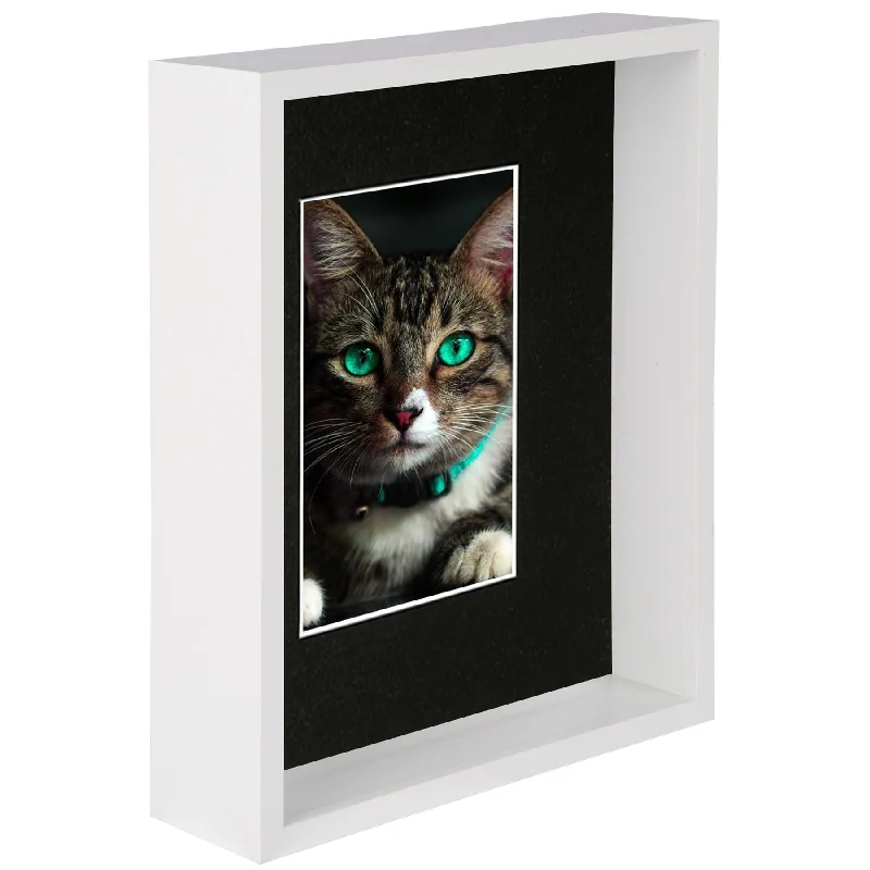 - Postoperative pet anti-licking Elizabethan collar8" x 10" White 3D Deep Box Photo Frame - with 4" x 6" Mount - By Nicola Spring