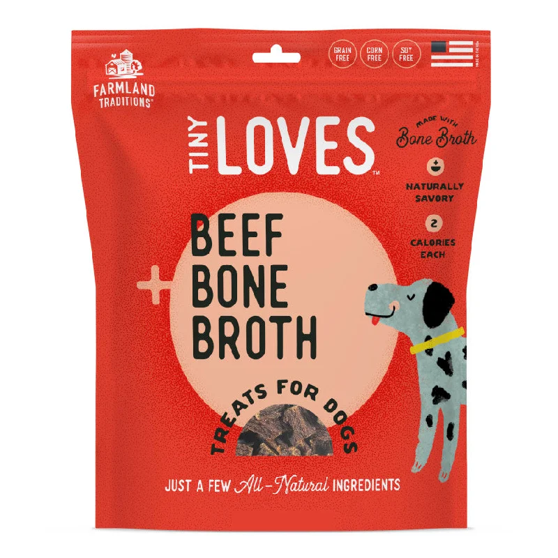 - Dog food nutritional analysisFarmland Traditions Tiny Loves Beef w/Bone Broth Dog Treats 1ea/12 oz