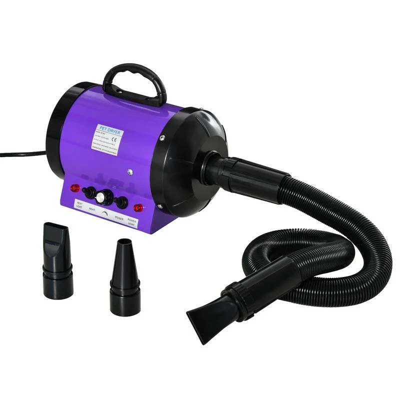 - Dog heart rate monitoring collarPawhut 2800W Dog Pet Grooming Hairdryer Heater With Three Nozzles - Purple