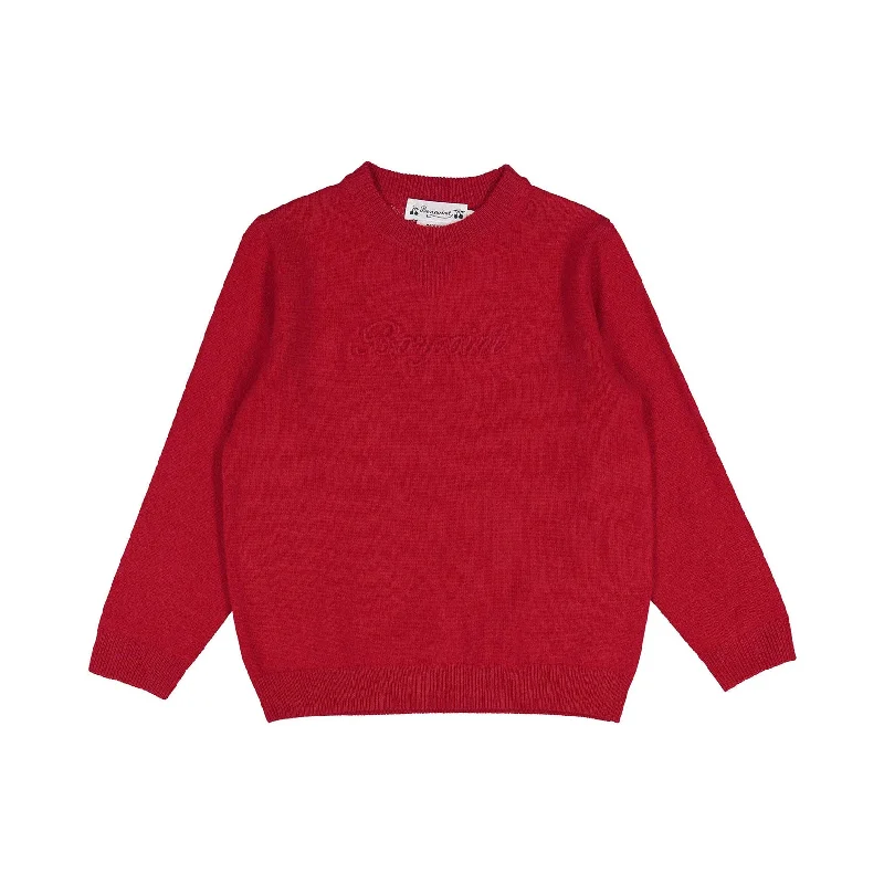 - Pet monitor with cameraBonpoint Red Knit Garcin Pullover