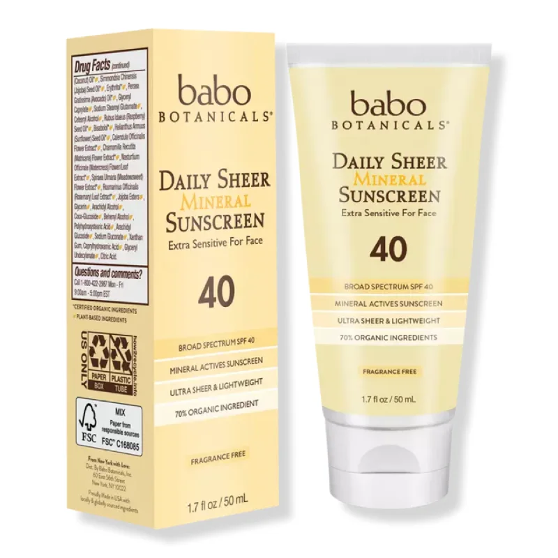 - Cat hair ball removal and hair removal creamBabo Botanicals Daily Sheer Mineral Sunscreen SPF 40 (1.7 fl oz) #10086670