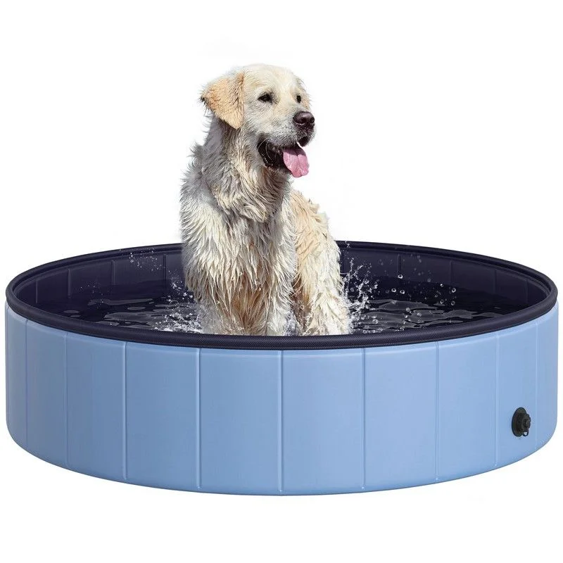  -Anti-slip claw protection raincoat FOR dogsPawhut Foldable Dog Paddling Pool Pet Cat Swimming Pool Indoor/Outdoor Collapsible Summer Bathing Tub Shower Tub Puppy Washer (?120  30H cm