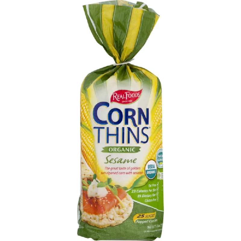 - Pet stroller can be taken on the planeReal Foods - Organic Corn Thins - Sesame - 5.3oz