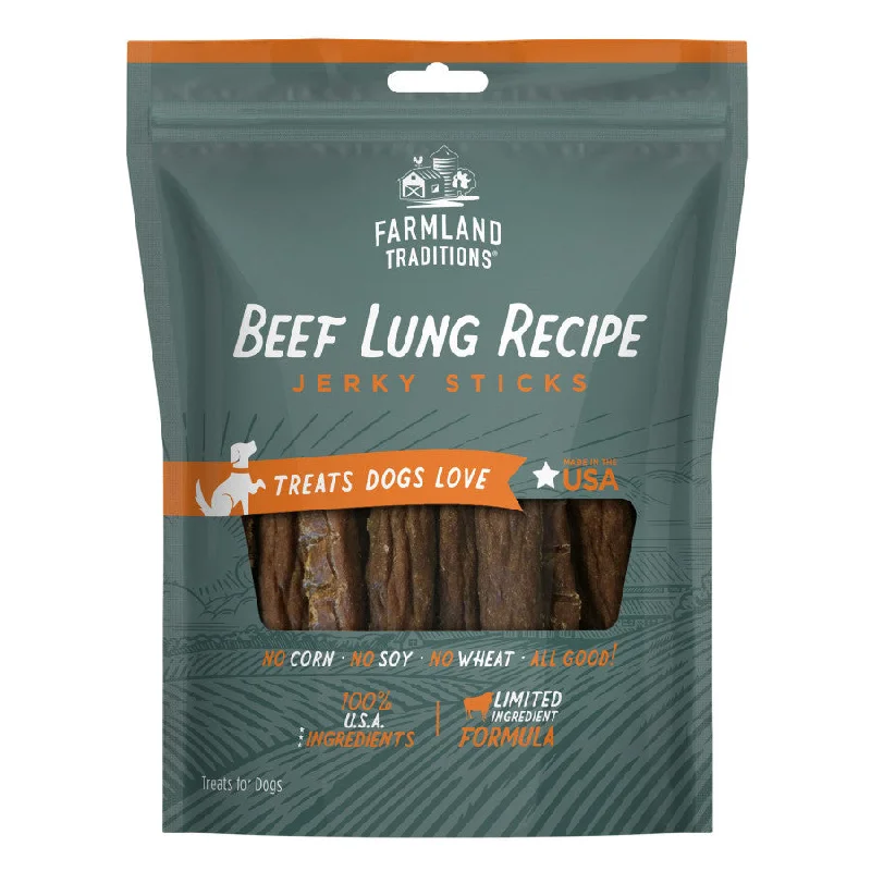 - Dog food helps the digestive systemFarmland Traditions Simple Snacks Beef Lung Jerky Sticks Dog Treats/8.2 oz