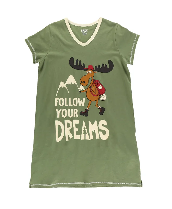 - Postoperative pet anti-licking Elizabethan collarFollow Your Dreams Moose Women's V-neck Nightshirt