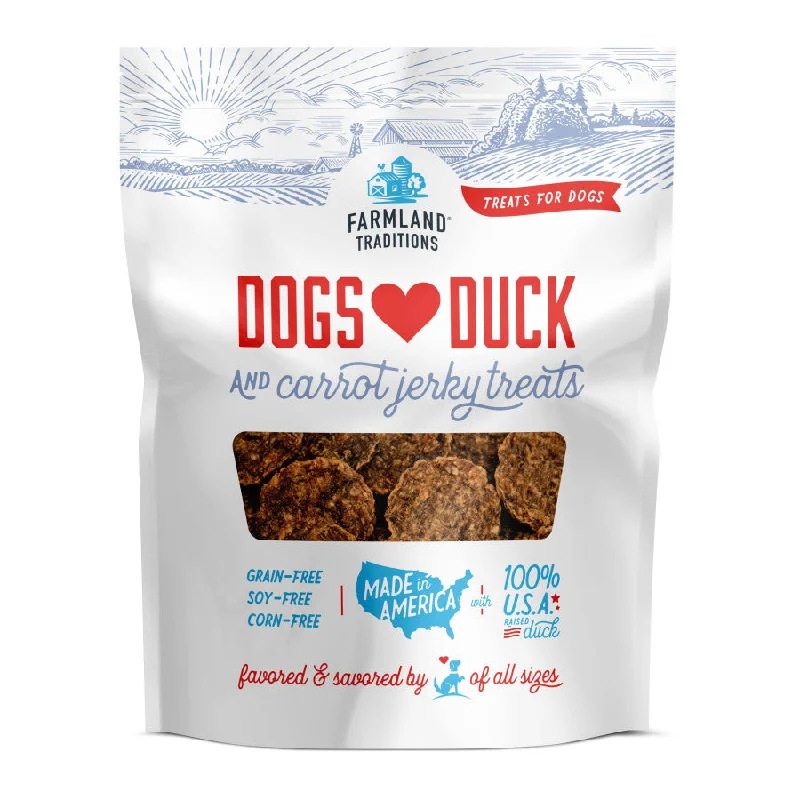 - Food for large dogsFarmland Traditions Dogs Love Duck & Carrot Dog Treats/5 oz