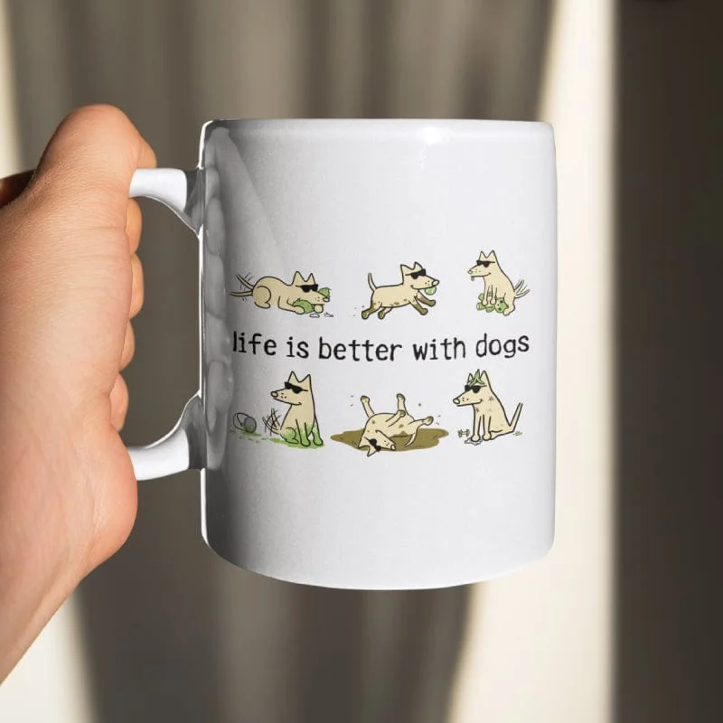 - Cat anti-jump window safety netLife Is Better With Dogs - Coffee Mug