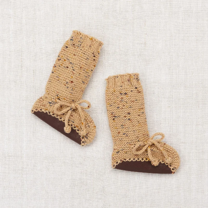 ---Misha and Puff Layette Tall Day Hike Booties - Camel Confetti