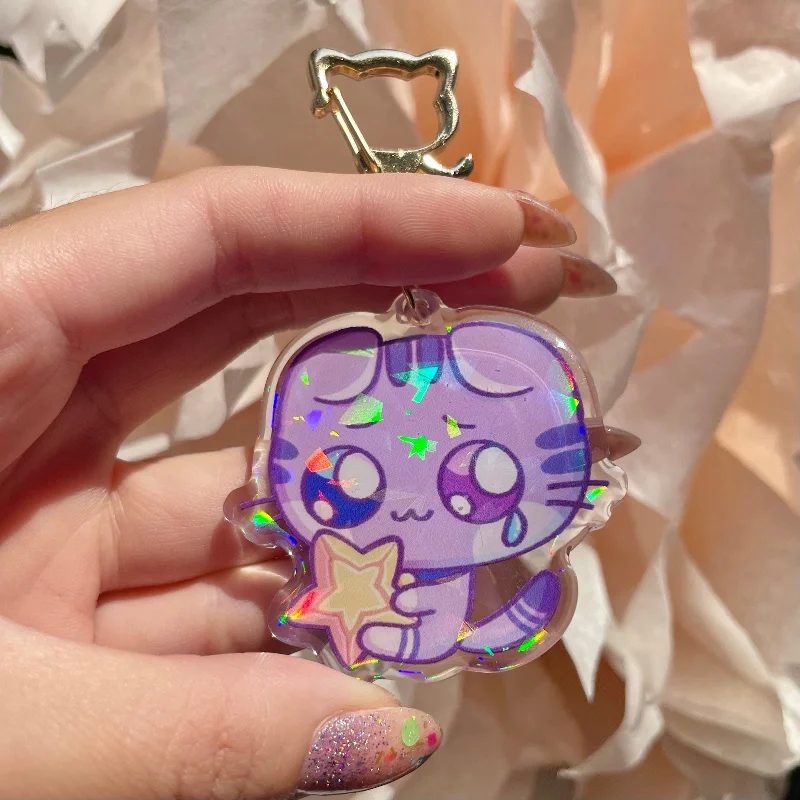 - Pet diabetes prescription foodPurple Cat Acrylic Charm Keychain