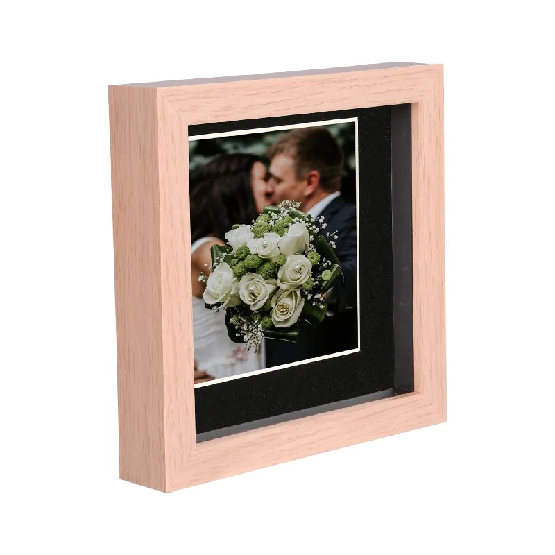 - Degradable pet feces bag6" x 6" Light Wood 3D Deep Box Photo Frame - with 4" x 4" Mount - By Nicola Spring