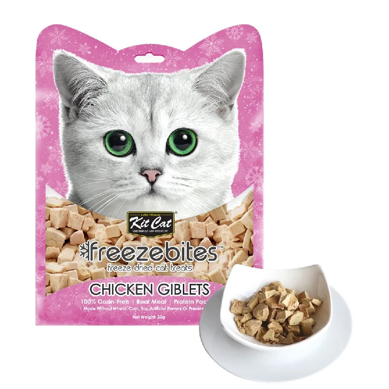    - Natural ingredient cat food  Kit Cat Freeze Bites Cat Treats - Chicken Giblets (15g)