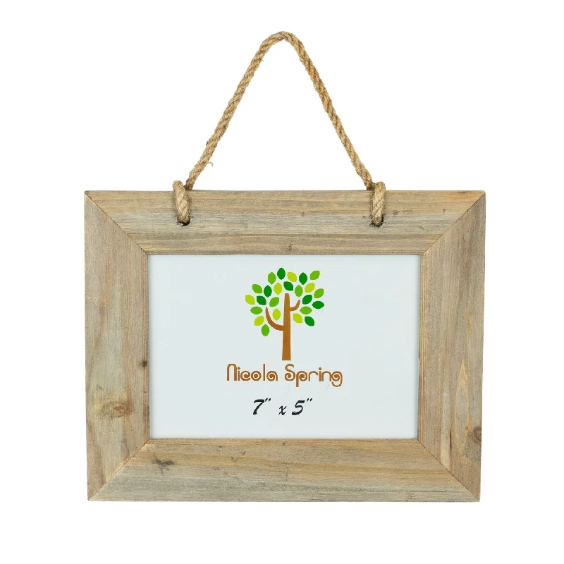 - Teething and chewing toys for puppies7" x 5" Natural Wooden Hanging Photo Frame - By Nicola Spring