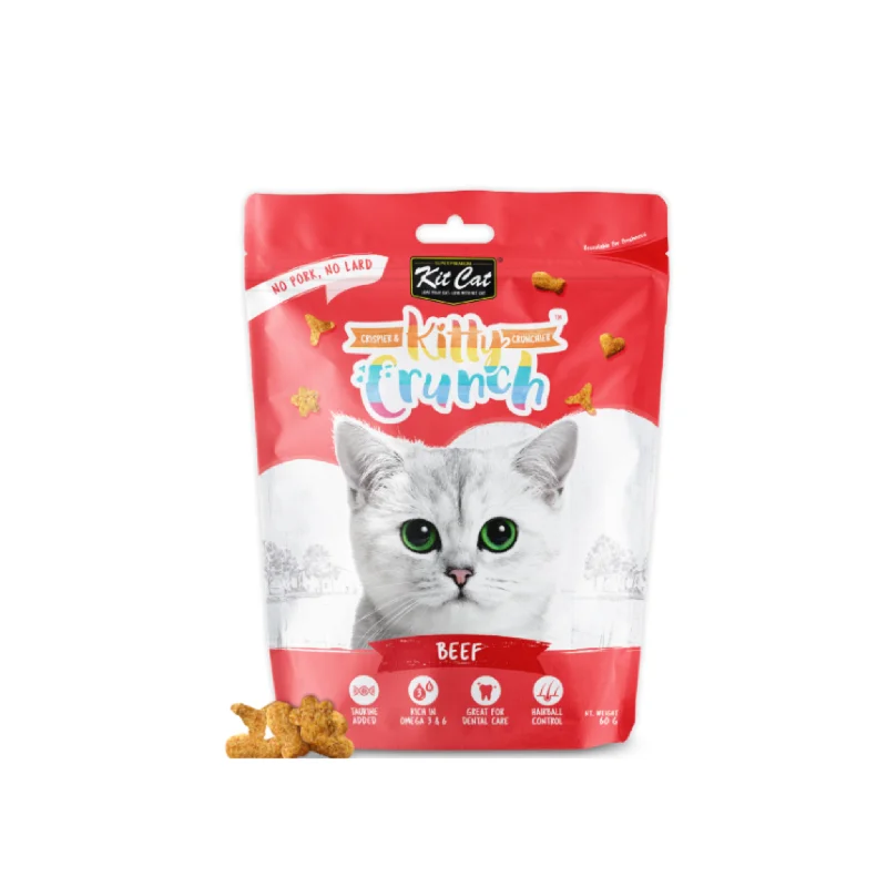 3. **Ingredient-Related**  Kit Cat Kitty Crunch Cat Treats - Beef (60g)