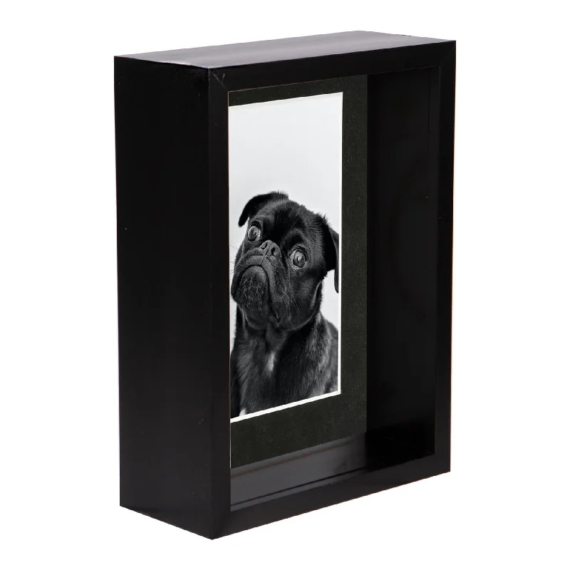 - Summer pet ice mat5" x 7" Black 3D Deep Box Photo Frame - with 4" x 6" Mount - By Nicola Spring