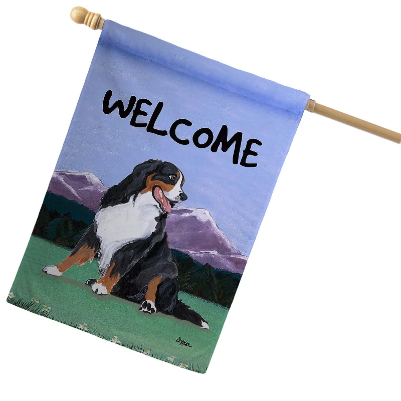 - ​​Christmas pet Christmas clothingBernese Mountain Dog House Flag