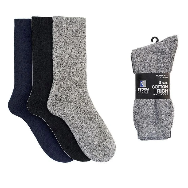 - Custom pet birthday cake3 Pack Mens Greys Cotton Rich Boot Socks