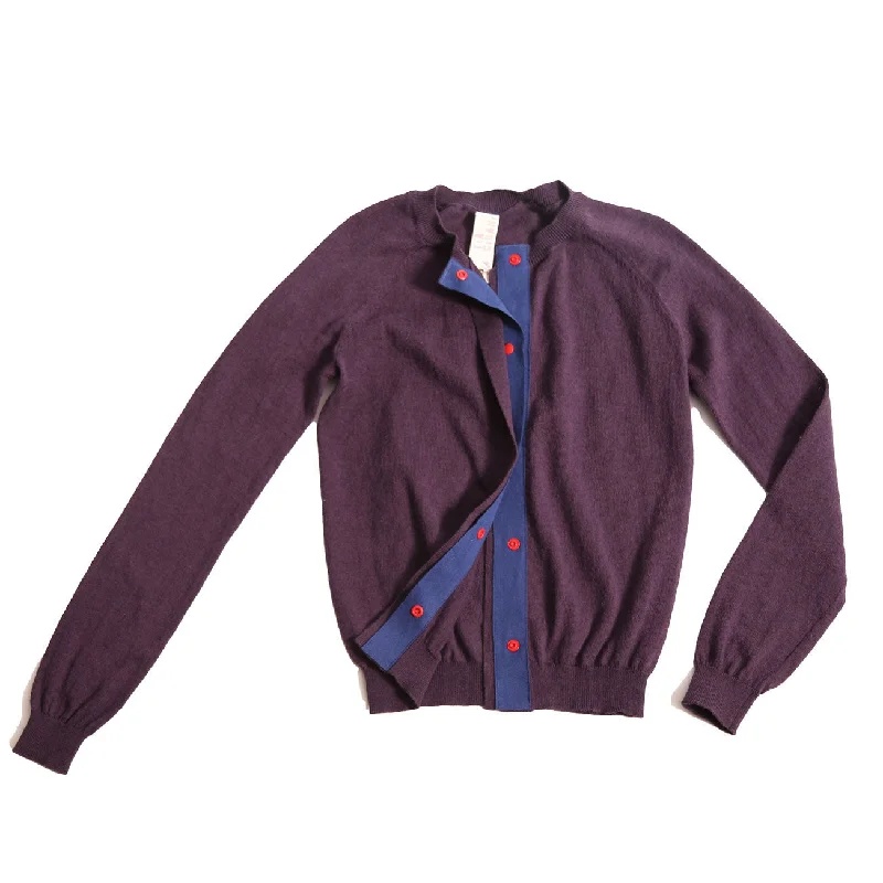 - Air box TSA certified check-inTia Cibani Prune Classic Crewneck Cardigan