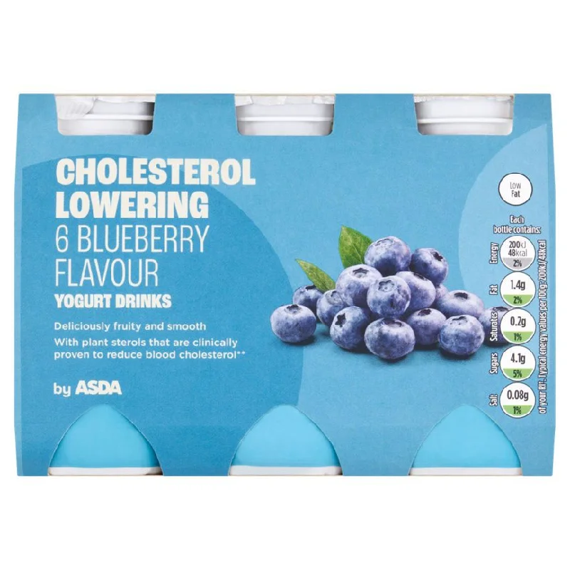  -Splash-proof food bowl AND Anti-choking slow food bowlASDA Cholesterol Lowering 6 x 100g Blueberry Flavour Yogurt Drinks