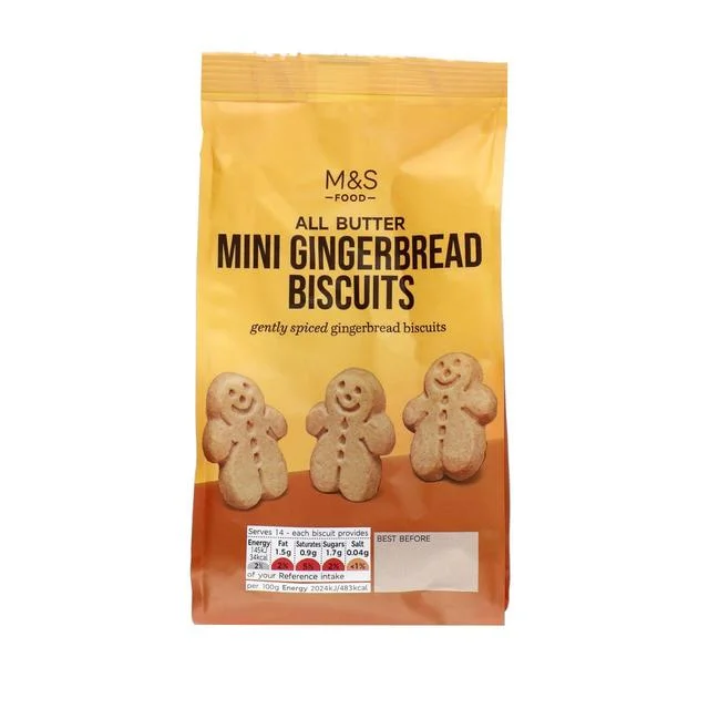 - Teething and chewing toys for puppiesM&S All Butter Mini Gingerbread Biscuits   100g