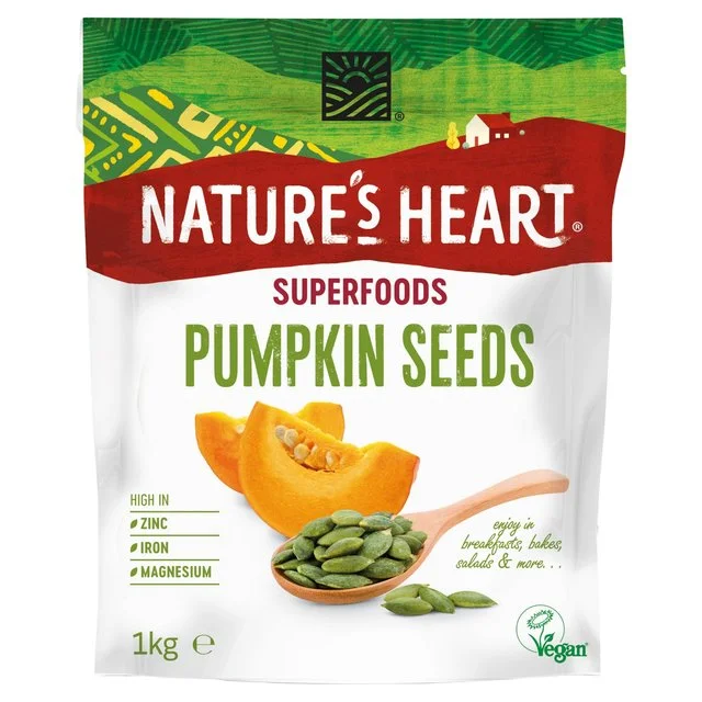 - Air box TSA certified check-inNature's Heart Pumpkin Seeds   1kg