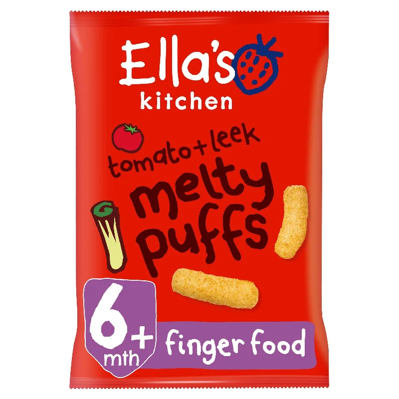 - Dog anti-slip matElla's Kitchen Organic Tomato & Leek Melty Puffs Baby Snack 6+ Months 20g