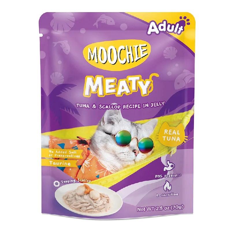 - Custom pet birthday cakeMoochie Cat Meaty Tuna & Scallop Recipe in Jelly 70g (EXPIRY FEB 2025)