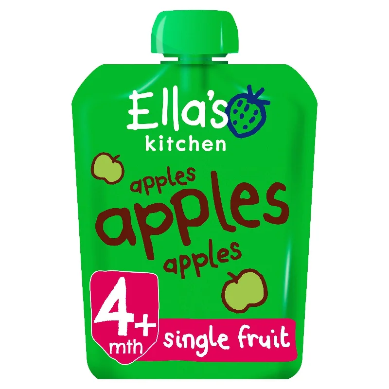 ---Ella's Kitchen Organic Apples First Tastes Baby Food Weaning Pouch 4+ Months 70g